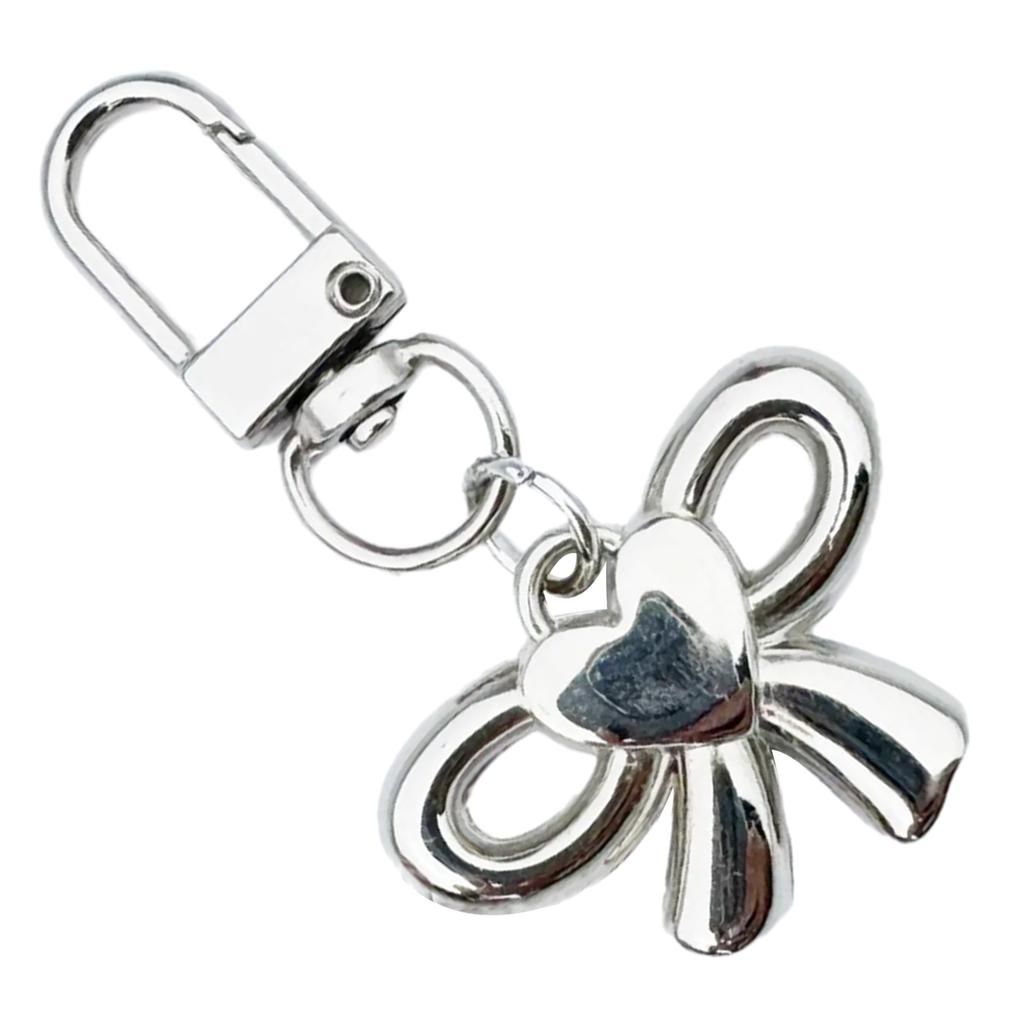 Bowknot/Heart/Star Pendant Pendant Keychain Stylish Keyring for Women Girls Bag Charm Elegant Purse Backpack Accessory