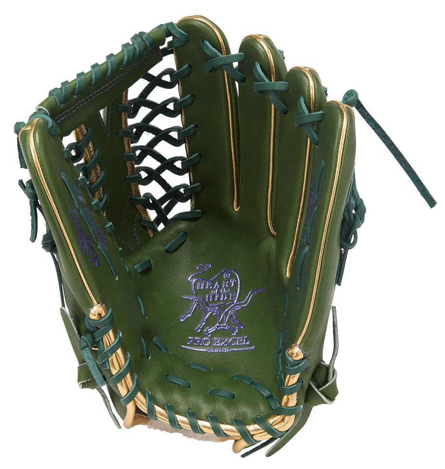 Rawlings PRO EXCEL GR5FHECB88FS Baseball ML Throw HOH® –Color Palette- Glove, Softball, Outfielder's, Green, 12.5 inches, Right-Handed