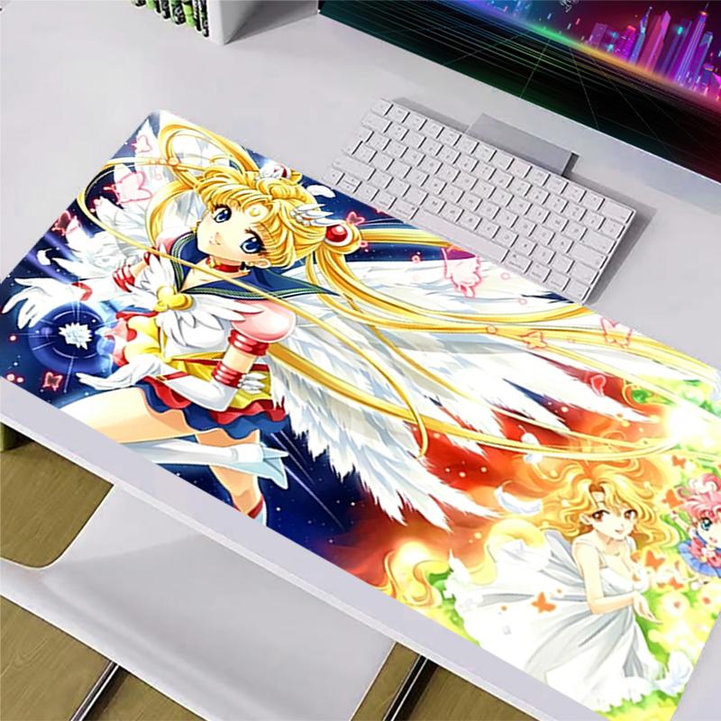 Hd Print Anime Mouse Pad Pink Keyboard Pad SSailor Moons Office Desk Mat AntiSlip Pc Accessories Pad Large Size Gamer Mousepad