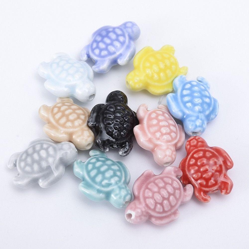 10pcs Handmade Craft Ceramic Spacer Loose Beads Ceramic Jewelry Making Material  Student