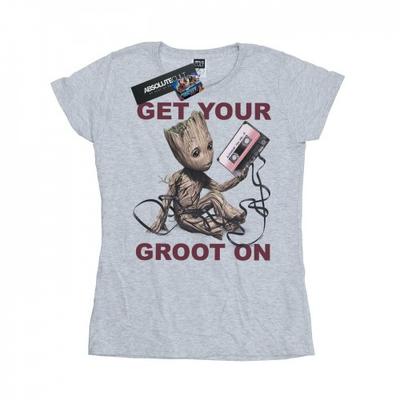Womens/Ladies Guardians Of The Galaxy Get Your Groot On Cotton T-Shirt