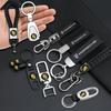 1Pcs Leather Key Chain Car Keyring Pendant Keychain Decor Accessories For Porsche Cayenne Panamera Macan Boxster 911 Carrera-GT 928 944 968