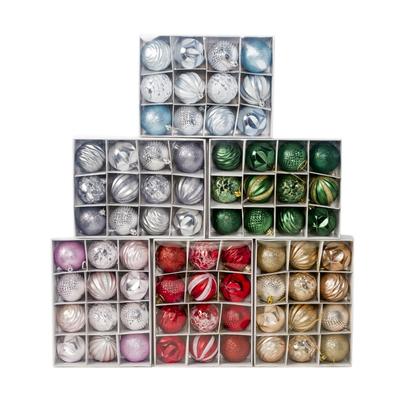 12Pcs/box 6cm Christmas Ball Ornaments Xmas Tree Hanging Ball Ornaments Christmas Decorations for Home 2025 New Year Gift