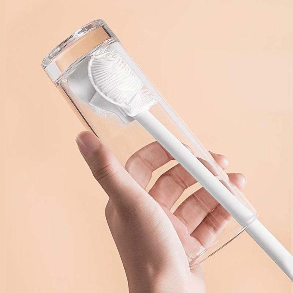 Without Blind Side Soft Head Bottle Brush Water Bottle Cleaner Pacifier Nipple Bottle Cleaning Brush Soft Head Silicone