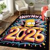1Pc Happy New Year 2026 Rug Office Carpet Indoor Outdoor Doormat Nonslip Soft Living Room Christmas Halloween Gift D922911