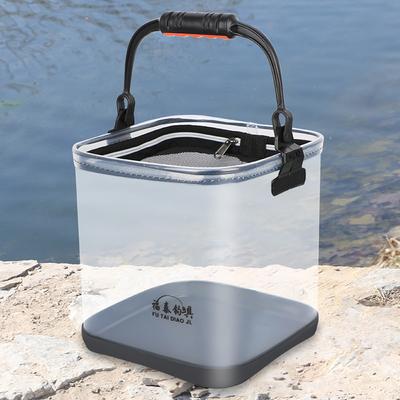 Oudoor Tjock fiskehink Stor kapacitet Transparent EVA vattenhink Resande camping