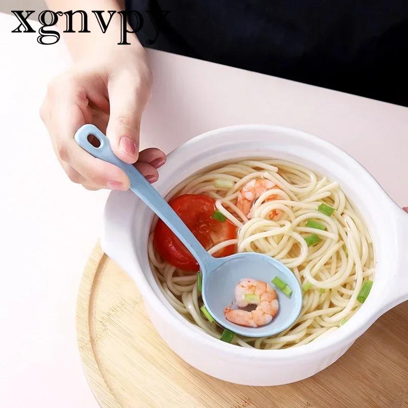 Xgnvpy Design pšeničného stébla Plastová polévková lžíce Velká polévková lžíce pro kuchyň Večeře Kaše Rýže Naběračka Nádobí