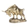 Resin Bull Figurine Exquisite Ox Wealth Statue Decorative Collectible Lucky Brass Cow Figure for Living Room Office