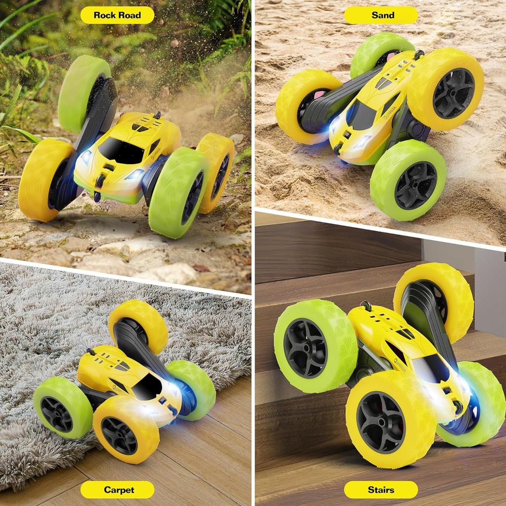 Remote Control Car, RC Car Toys for 6-12 Year Old Boys, Off Road RC Stunt Car 4WD 360° Rotating Remote Control Car