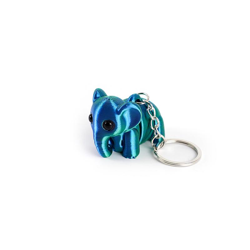 Cute 3D Printing Elephant Keychain Creative Multi-Joint Movable Simulation Animal Bag Charm Accessories  Keychains Gift