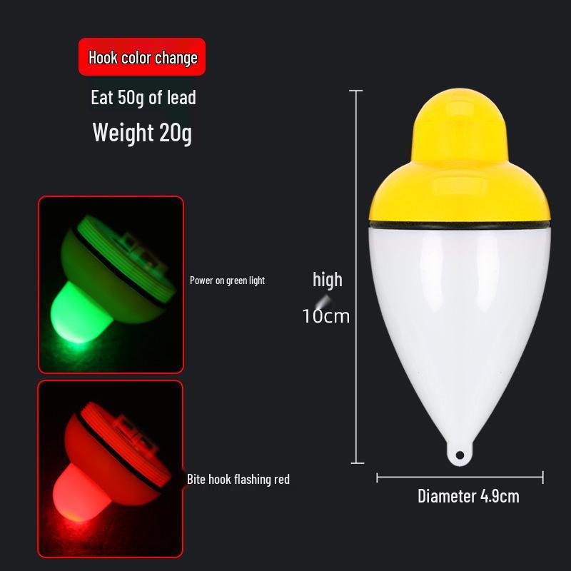 Plutitor Luminos pentru Pescuit pe Timp de Noapte - Plutitor Electronic cu Burta Mare pentru Pescuitul la Crap