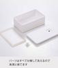 Yamazaki Jitsugyo 4821 Sealed Butter Case with Valve, White, Approx. 14.7X9.2X5cm, Tower, One Push Sealed, Dishwasher and Microwave Safe