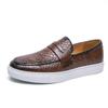 Men's British Style Skate Shoes: Large Size Leather Loafers Slip-On Casual Driving Shoes