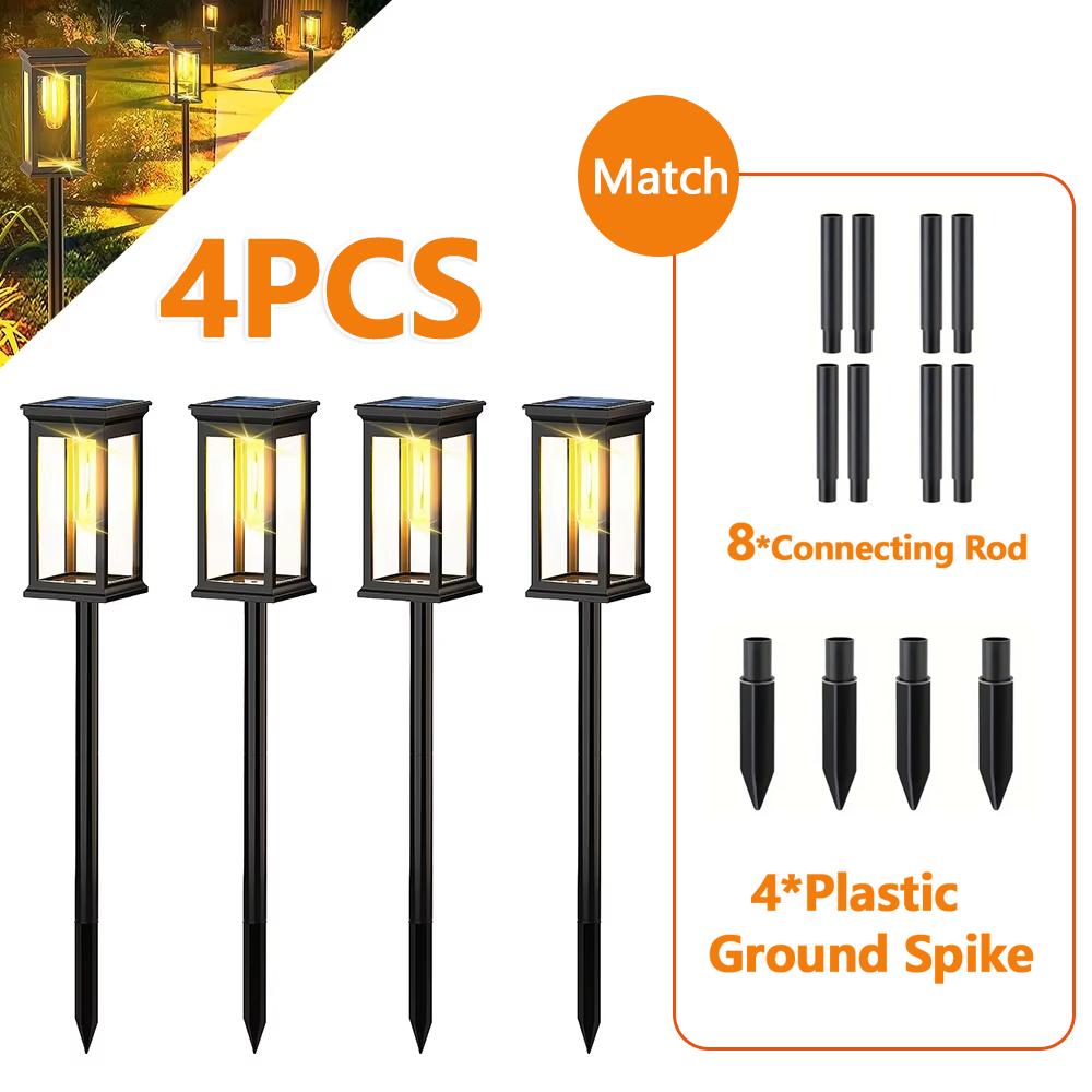 2026 New Solar Pathway Lights Outdoor Solar Powered Garden Lights for Walkway Yard Backyard Lawn Landscape Lighting Decor