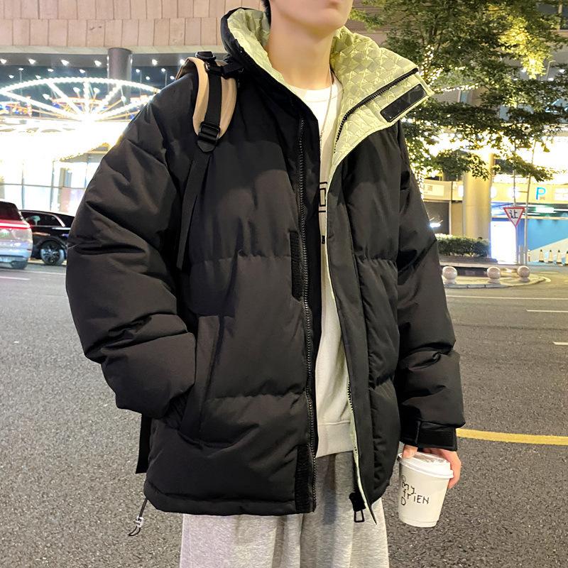 

Мужская хлопковая куртка зимняя одежда зимняя новая красивая ветрозащитная и холодостойкая теплая свободная с капюшоном мужская модная хлопковая одежда 3XL чёрный