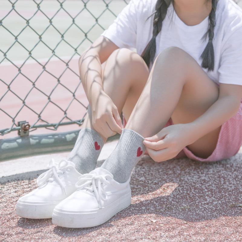 Women's New Autumn and Winter Products All Kinds of Love Comfortable Breathable Tall Cotton Socks