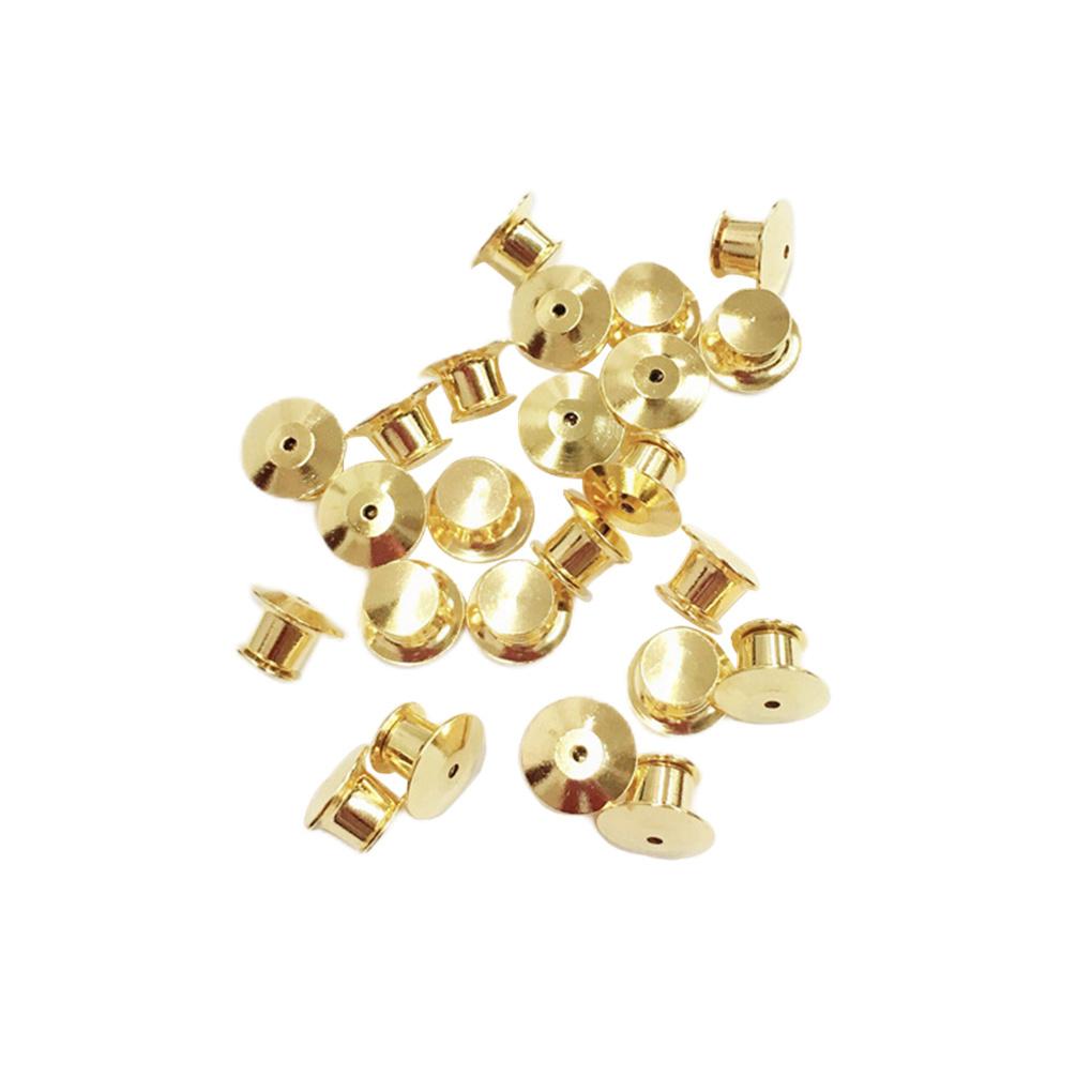 

50 Pieces Tool No Fastener Lock Flat Accessories Clasp Anti-lost Brooch Safety Locking Back for Findings Uniform Name