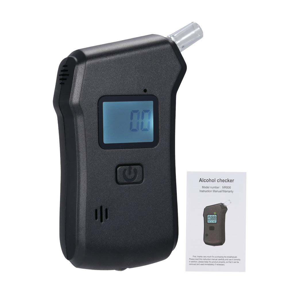 Breathalyzer Portable Alcohol Tester with LCD Display LED Emergency Light for for Home Business