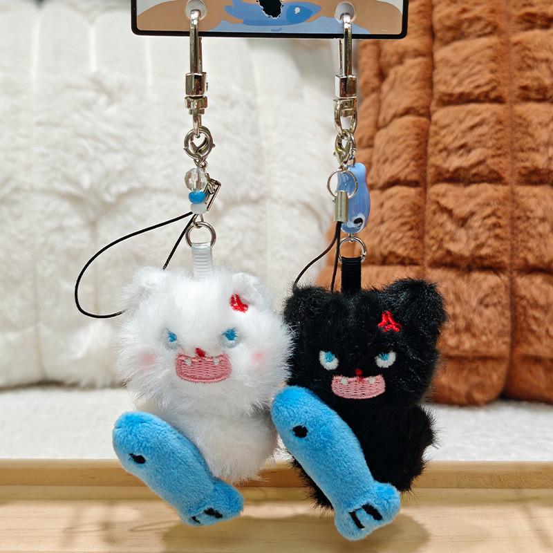 Pendant Cute Plush Of The Little Flower Cat Phone Chain Bag Hanging Decoration
