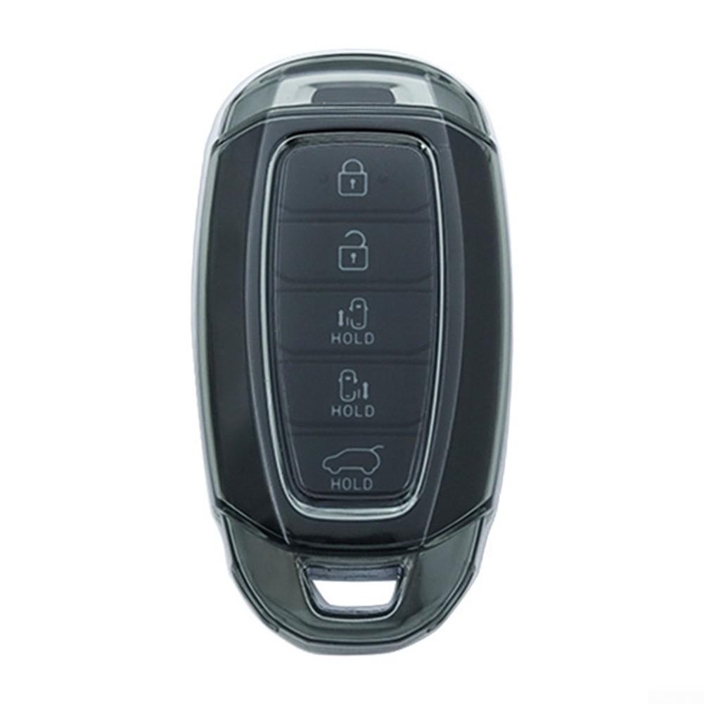 Black Transparent Key Fob Case Cover Elantra Palisade