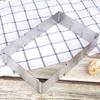 1pc large stainless steel adjustable telescopic active long square mousse ring cake baking mold