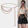 Womens Metal Waist Chain With Water Drip Rhinestones For Summer Festival Accessory
