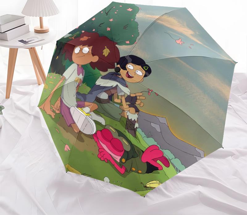 Amphibia, automatic folding umbrella, portable and foldable design, 8 ribs, a Christmas or birthday gift.