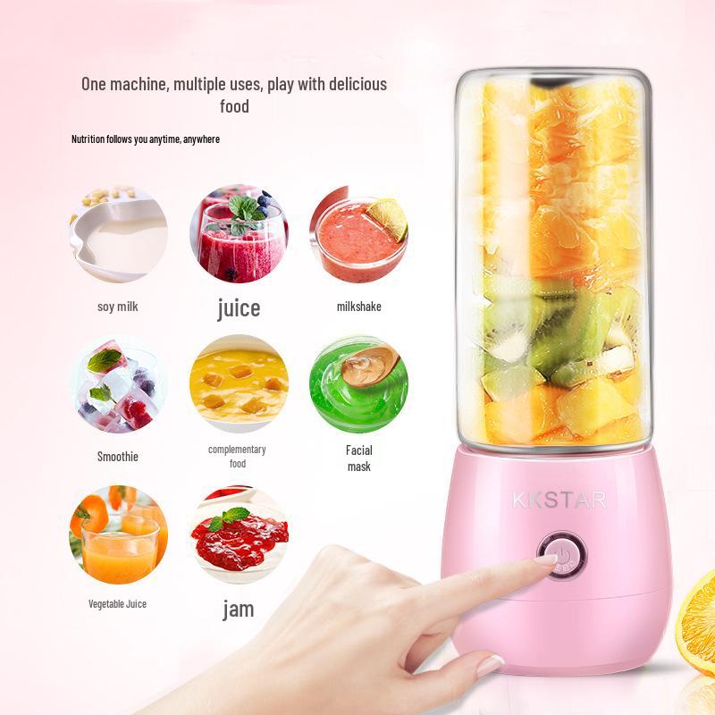 KKSTAR Mini USB Rechargeable Portable Fruit Juicer Cup 85*85*210mm