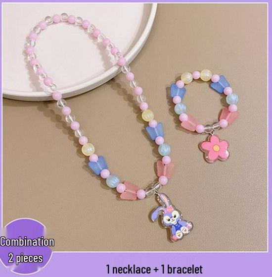 Frozen Princess Kids' Necklace & Bracelet Gift Set for Christmas or Birthday