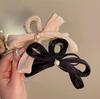 Elegance  Bowknot Hair Clip For Women Girls Simple Pearl Hair Claw Large Hairpin Shark Clip Hair Accessories Gifts