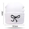 Y2K Bow Embroidered Knitted Hat Autumn And Winter Warm Women Beanies Cap Korean Fashion Solid Color Female Girls Skullcap Bonnet