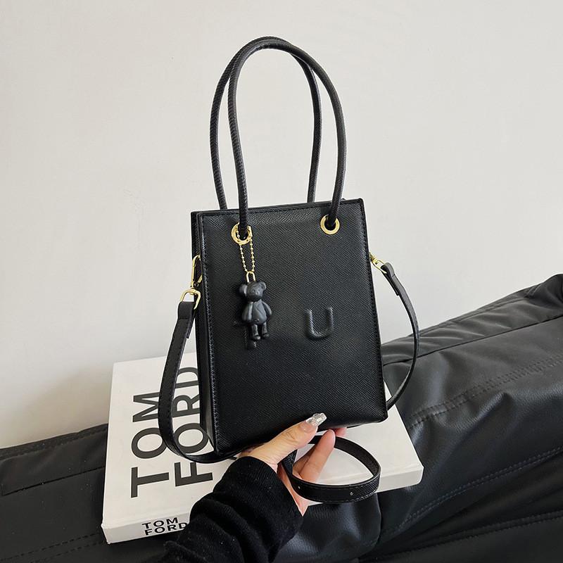 Small Square Womens Handbag With Zipper Closure For Daily Casual Use