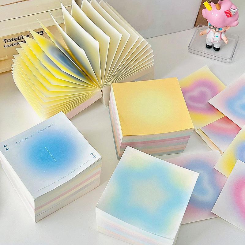 400 דפים/חבילה פנקס תזכורות בצבעי מעבר קיבולת גדולה פתקי הודעות קוואי דקורטיביים DIY יומן קישוט לסקרפבוקינג