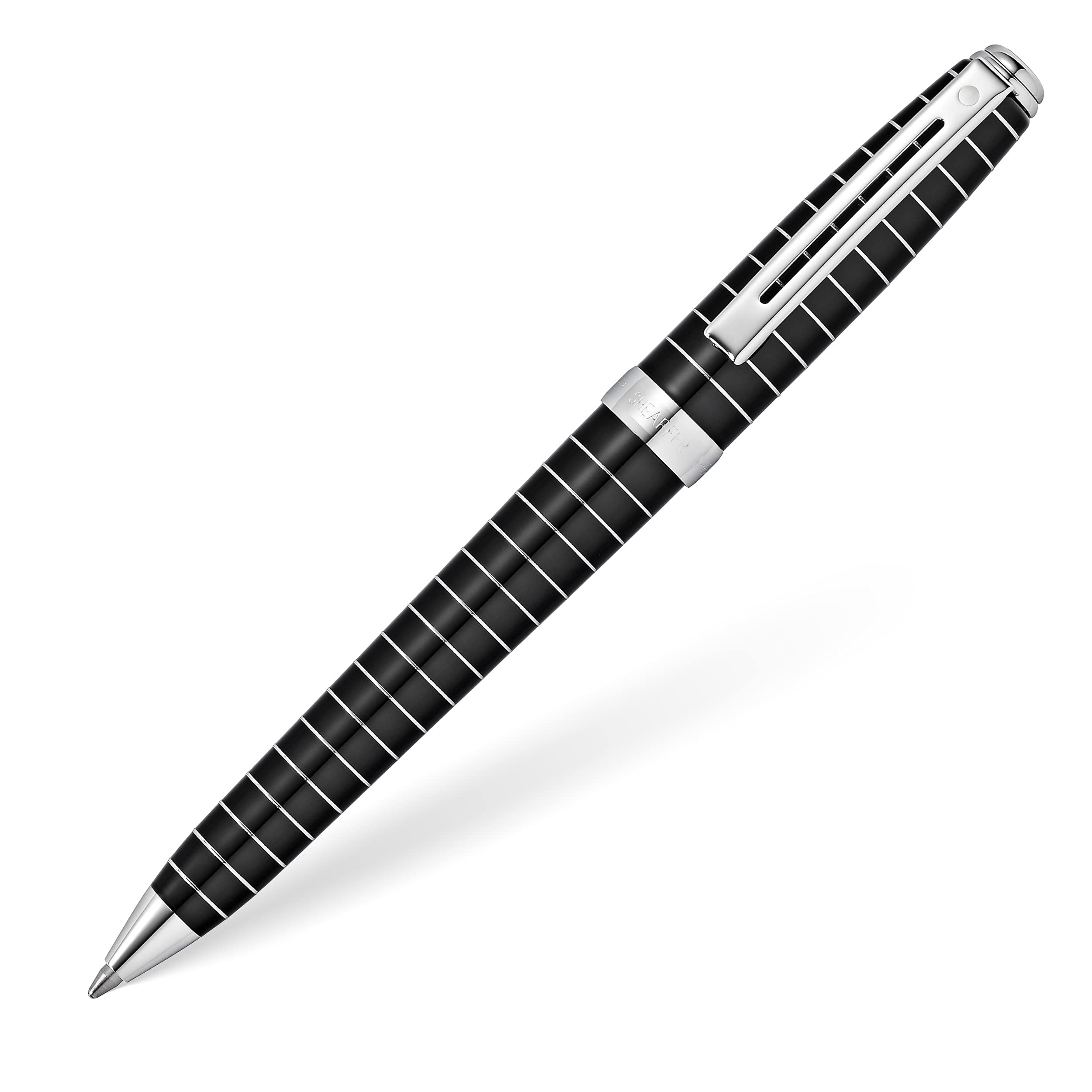 

Шариковая ручка Sheaffer Prelude, черная лаковая, с горизонтальной гравировкой.