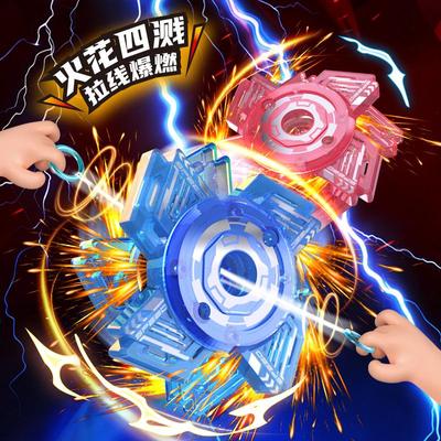 Spinning Top Pull String Toy: Luminous Exploding Spark, Fun Decompression Battle Gift for Kids.