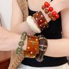 Amber Star Speckle Acrylic Geometric Beaded Bracelet - Elegant and Stylish Design, Light Luxury Hand Accessory
