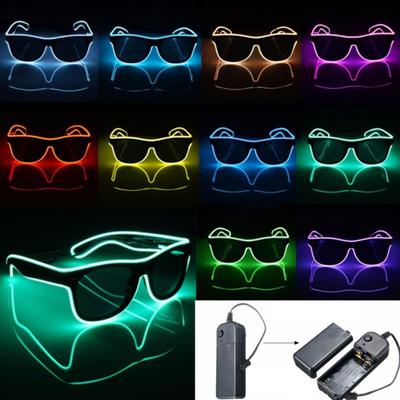 LED EL Drátové Brýle Svítící Zářící Sluneční Brýle Brýle Odstíny pro Noční Klub Párty
