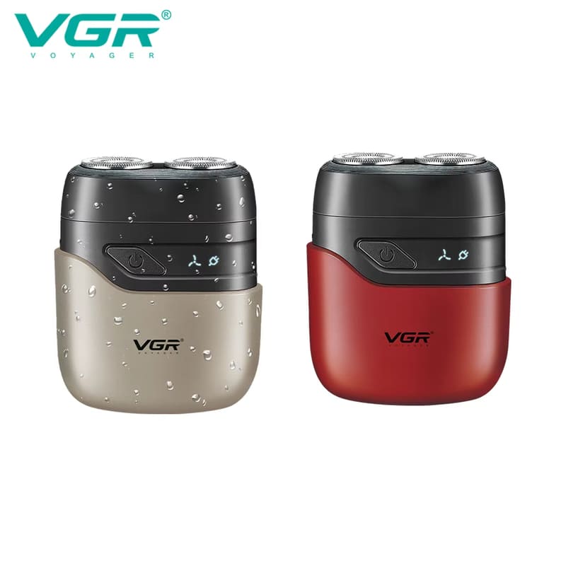 VGR  Electric Shaver Floating Double Blade Rechargeable Plug-in Dual Use Washable Travel Portable Universal Voltage Men's Sideburn Shaver