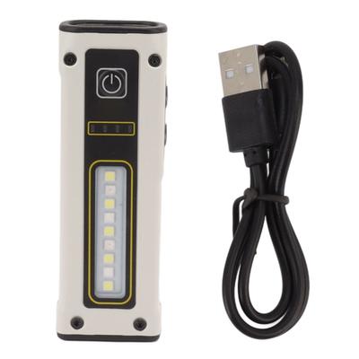 Mini Dual Light Source Flashlight 800mAh Type C Charging Adjustable Portable COB LED Flashlight