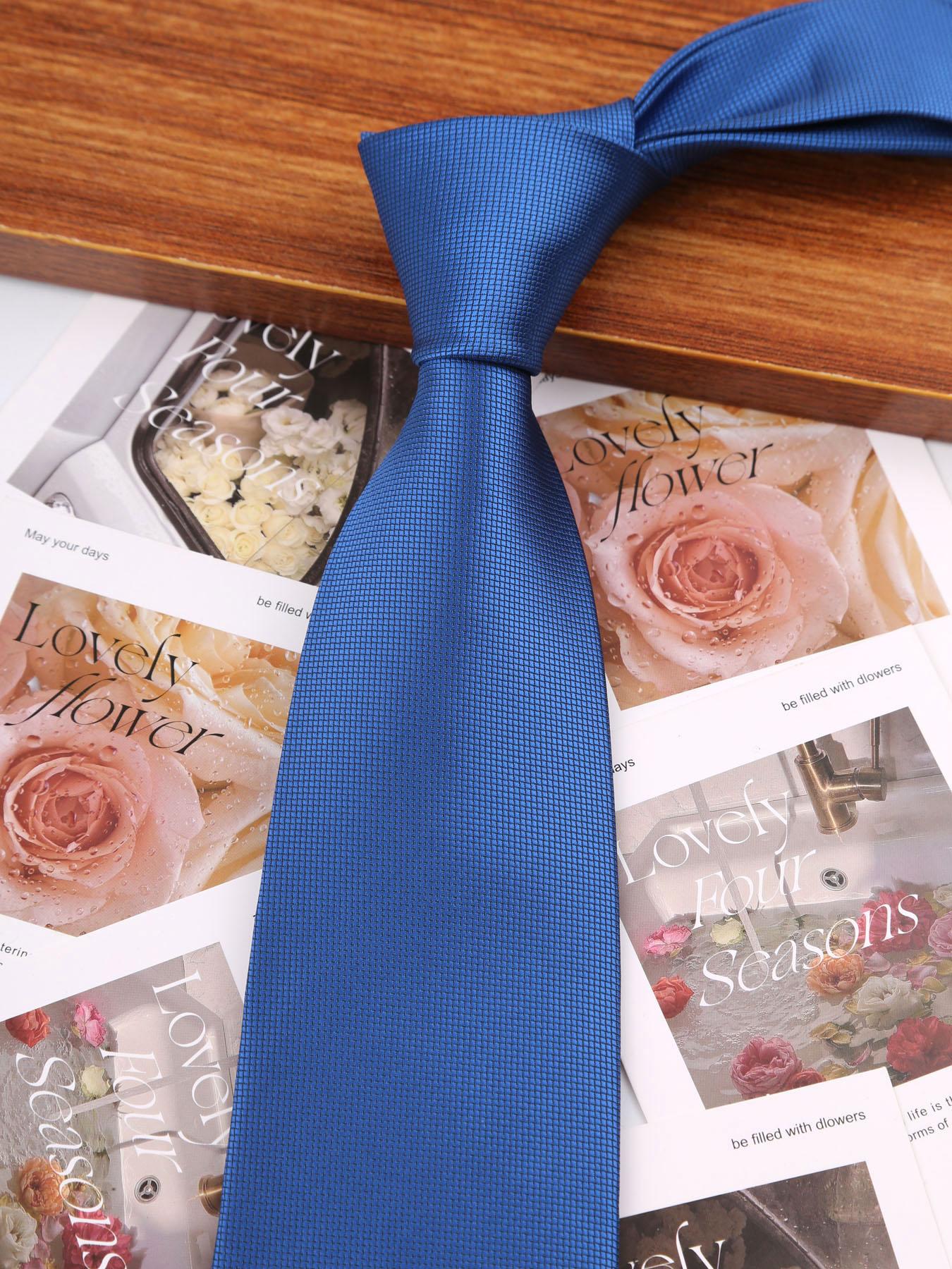7.5/8CM Man Tie Striped Necktie Men Business Formal Wedding Tie Navy Blue Red Neck Ties Fashion Party Shirt Necktie