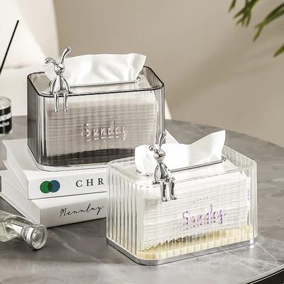 Home Decoration Luxury Tissue Box Living Room Home Spring Paper Box Wall-mounted Creative Desktop Lifting Napkin Storage Box R0G