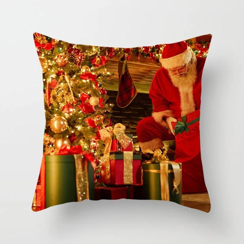 

Рождественская наволочка для рождественской елки, украшение для дома, спальни, гостиной, наволочка, Рождественское украшение, наволочка 40x40cm