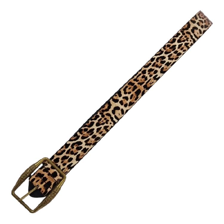 Unique Pattern Belt Stylish Leopards Velvet Waist Belt Jeans Decorative Belt Enhances Styles for Everyday Wear