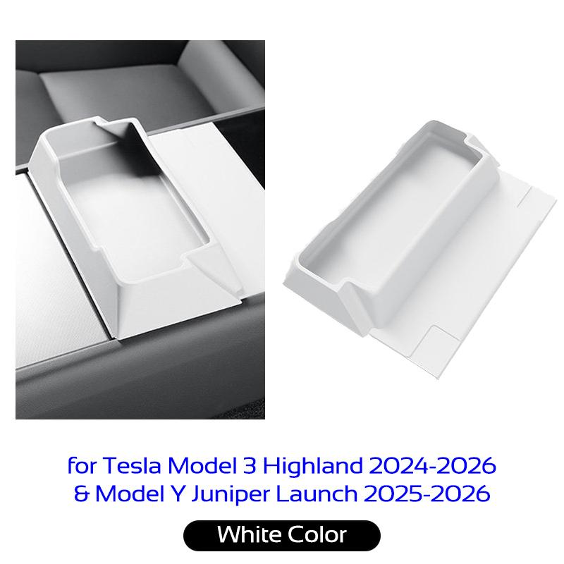 

For Tesla Model 3 Highland 2024 Y Juniper 2025-2026 Armrest Glasses Holder Center Console Storage Box Tray Organizer Accessories