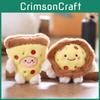 Pizza Cartoon Cute Sandwich With Smiling Expression Plush Toy Keychain Pendant