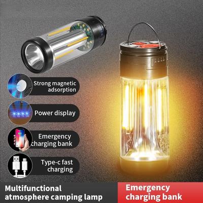 Multifunction USB Charging Camping Lights  Waterproof Tent Lamp Outdoor Camping LED Flashlight Hanging Lantern Emergency Lights