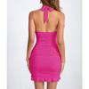 Women's European and American Sexy Hanging Neck Bag Buttocks Skirt Ruffle Edge Women's Skirt Fashionable Dress