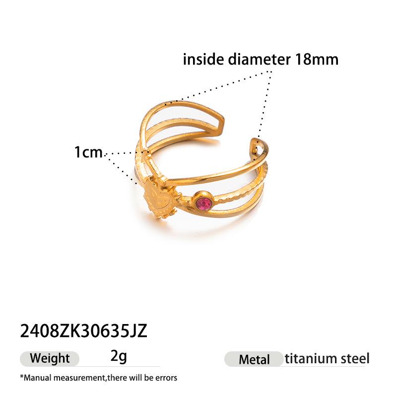 Versatile Zircon Inlaid Irregular Ring for Women - Exquisite Autumn/Winter Style