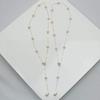 Pearl Akoya Pearl Station Genuine Akoya Pearl Necklace, K14WG, Necklace, 6mm-6.5mm, Design, (K14WG), 15576-2