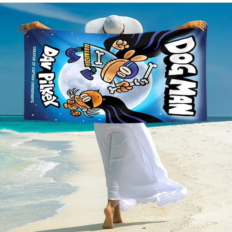 1pc DogMan1 Beach Towel, Comfortable and Thick, and Swimming/Bath/Picnic/Camping Towel, Suitable for Seaside Beaches